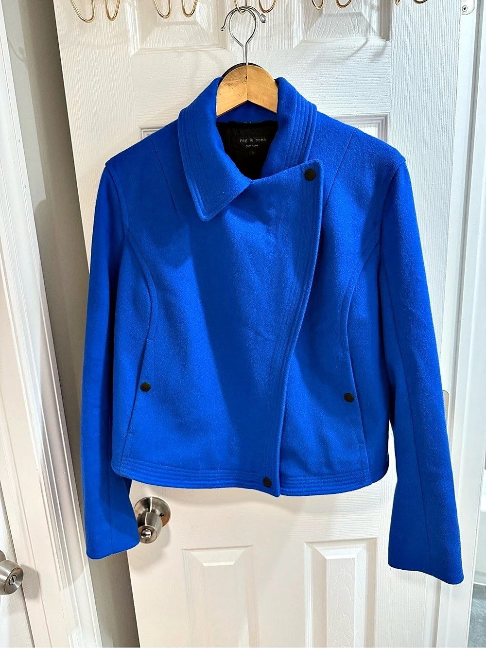 rag & bone Blue Jacket Size 10 New